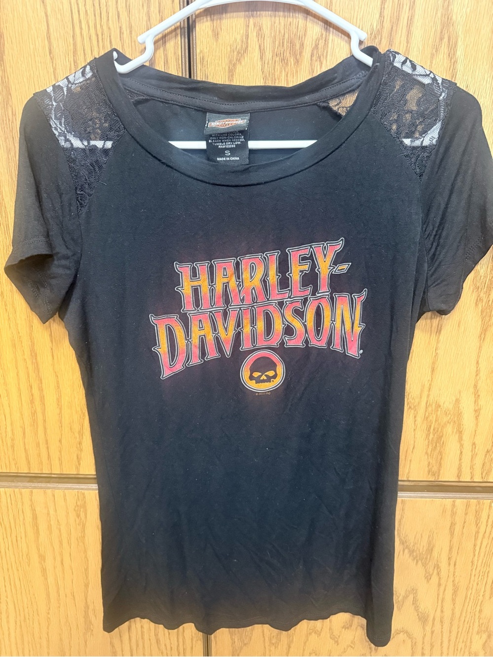 Harley-Davidson Black Tee with Red and Yellow Logo